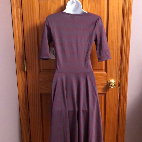 LuLaroe Red and Gray pattern Dress - Picture 7 of 7